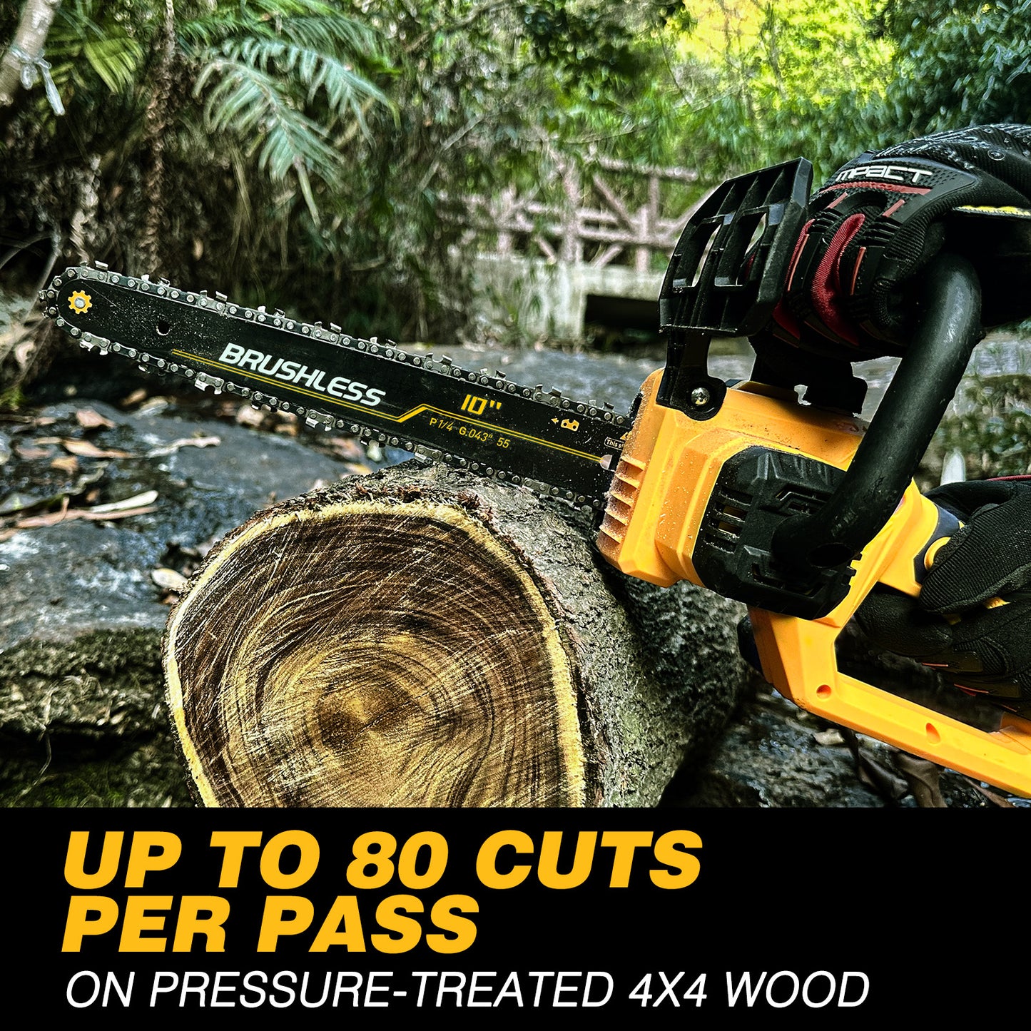 10 Inch Cordless Chainsaw Compatible with Dewalt 20V MAX Battery