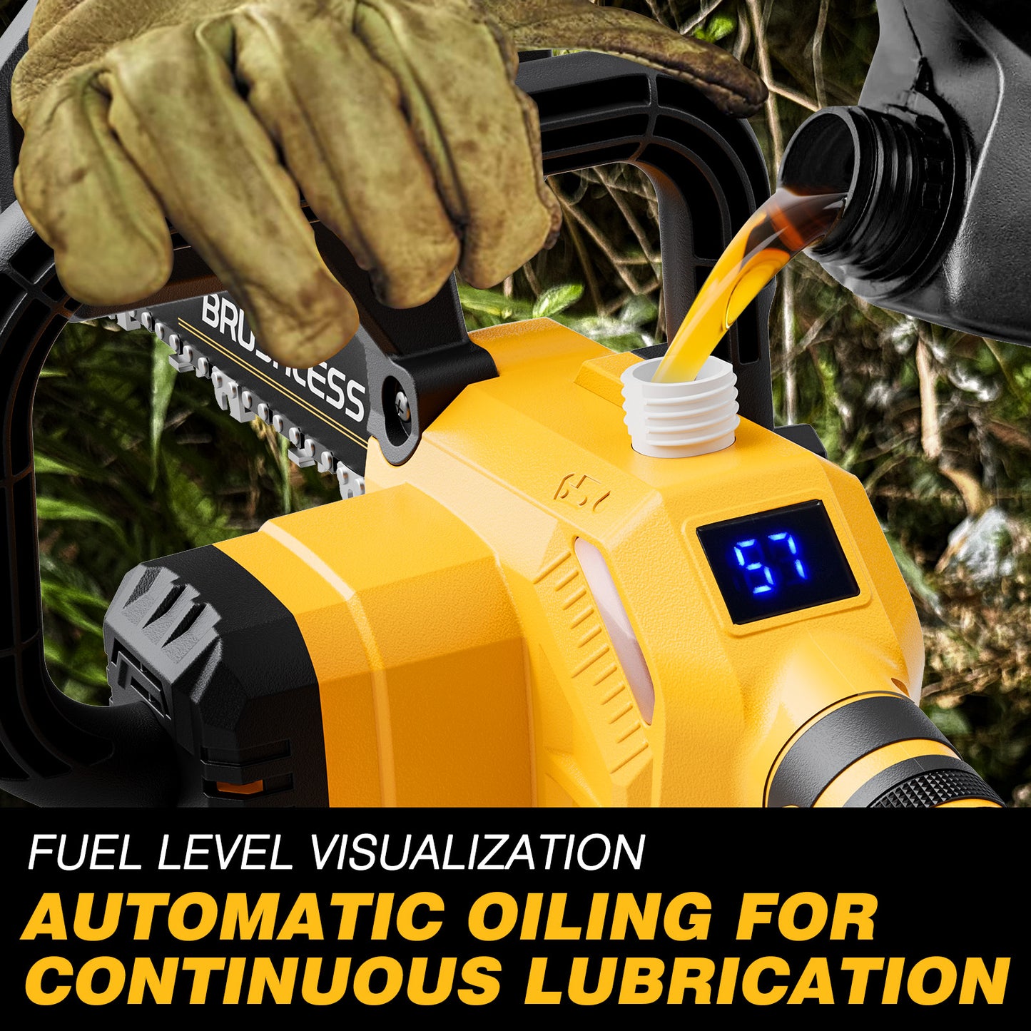10 Inch Cordless Chainsaw Compatible with Dewalt 20V MAX Battery