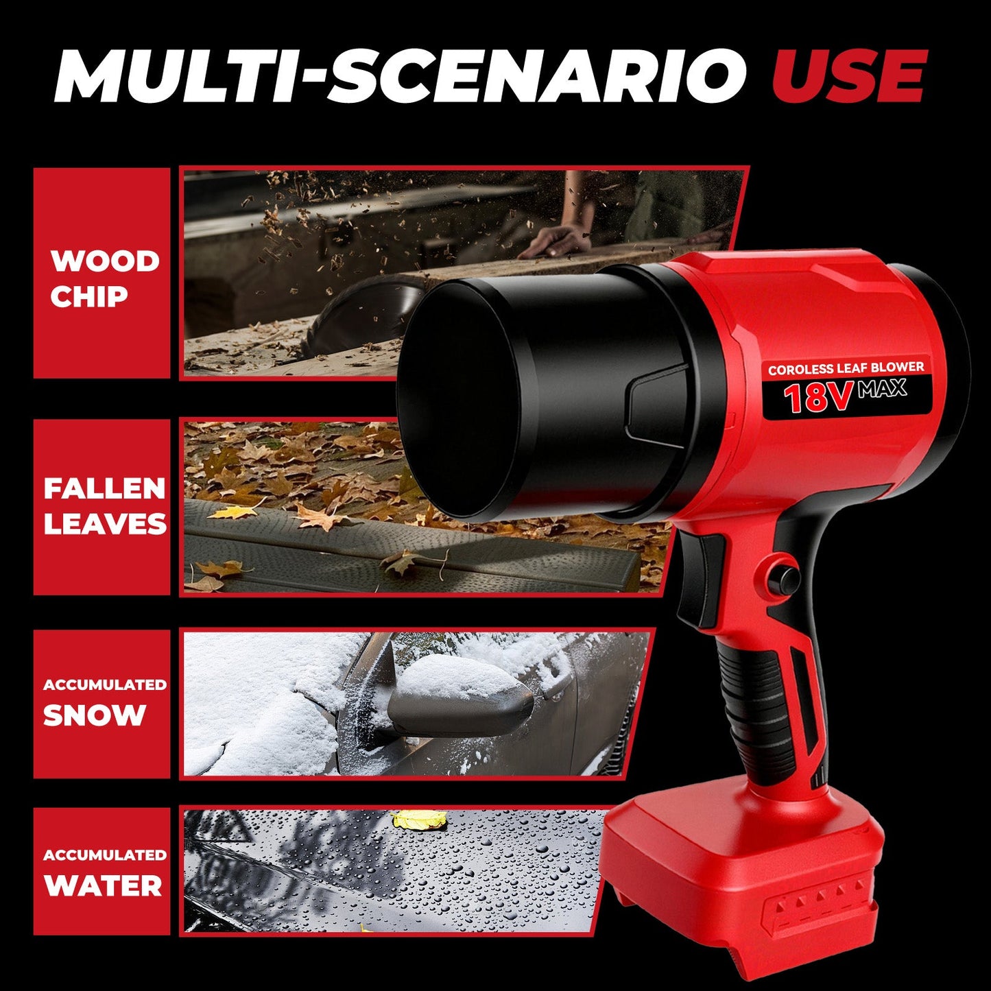 Cordless Leaf Blower for Milwaukee M18 Max Battery(Battery Not Included) - LOASCOTY - DIY Gardening Tools Official Site | Changing Lives