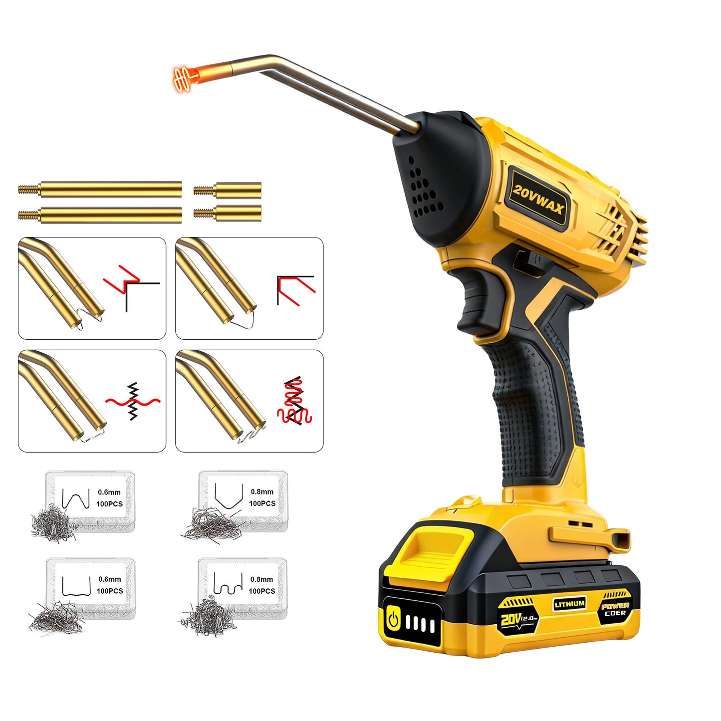 Cordless Plastic Welder for Dewalt 20V Max Battery Powered (Battery Included)