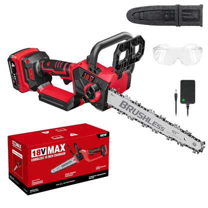 10 Inch Cordless Chainsaw for Milwaukee 18V Battery, 4.0ah Battery Included - LOASCOTY-DIY Gardening Tools Official Site | Changing Lives