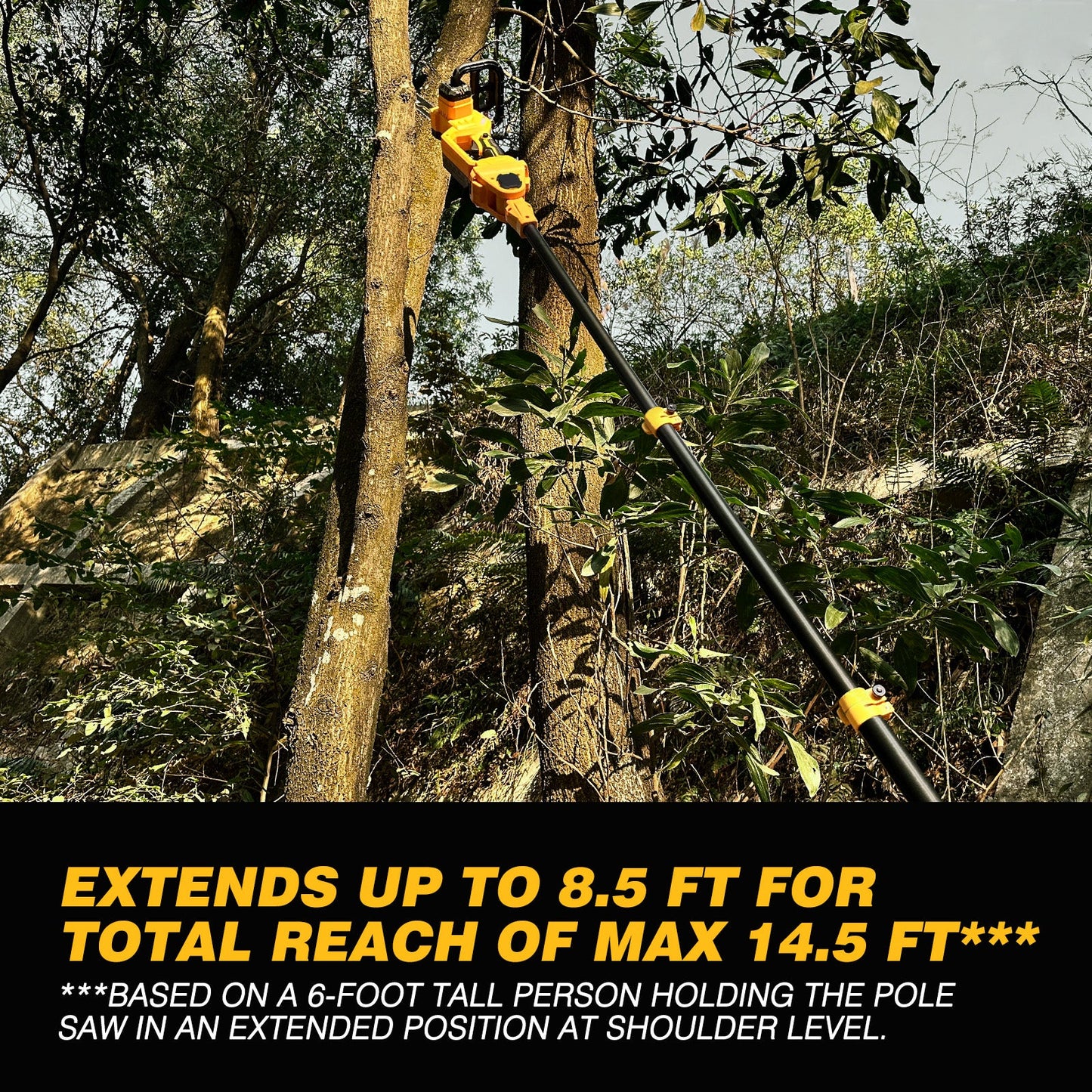2 - IN - 1 Cordless 10 - Inch Pole Saw And Chainsaw Compatible with DW 20V MAX* Battery - LOASCOTY - DIY Gardening Tools Official Site | Changing Lives