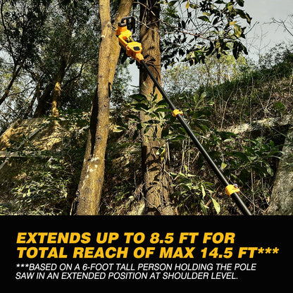 2 - IN - 1 Cordless 10 - Inch Pole Saw And Chainsaw Compatible with DW 20V MAX* Battery - LOASCOTY - DIY Gardening Tools Official Site | Changing Lives