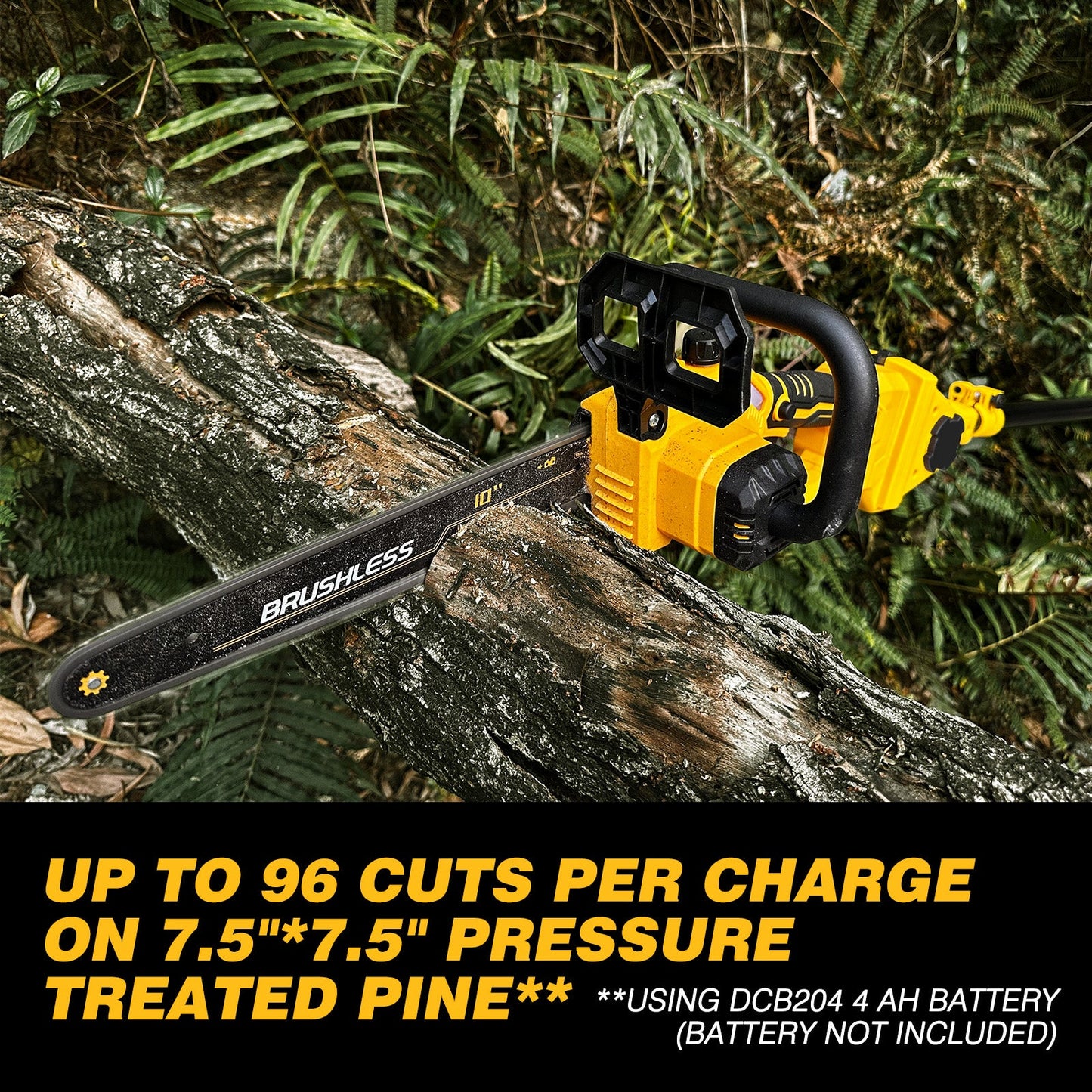 2 - IN - 1 Cordless 10 - Inch Pole Saw And Chainsaw Compatible with DW 20V MAX* Battery - LOASCOTY - DIY Gardening Tools Official Site | Changing Lives