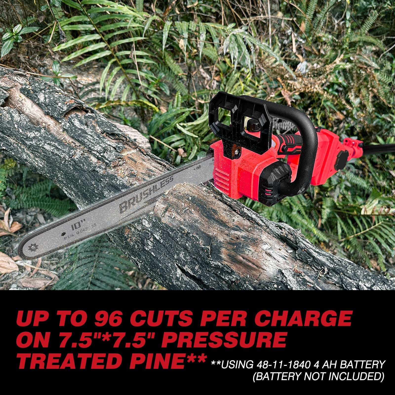 2 - IN - 1 Cordless 10 - Inch Pole Saw And Chainsaw Compatible with Milwaukee M - 18 18V Battery - LOASCOTY - DIY Gardening Tools Official Site | Changing Lives