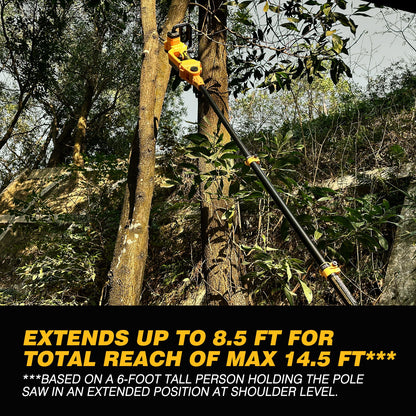 2 - in - 1 Electric 10 - Inch Pole Saw and Chainsaw, Battery Powered Chainsaw Pole Chain Saw, Brushless Motor, 14.5 FT Max Reach Extension Pole for Outdoors Pruning with 1×4.0ah Battery (Battery Included) - LOASCOTY - DIY Gardening Tools Official Site | Changing Lives