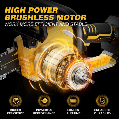 2 - in - 1 Electric 10 - Inch Pole Saw and Chainsaw, Battery Powered Chainsaw Pole Chain Saw, Brushless Motor, 14.5 FT Max Reach Extension Pole for Outdoors Pruning with 1×4.0ah Battery (Battery Included) - LOASCOTY - DIY Gardening Tools Official Site | Changing Lives