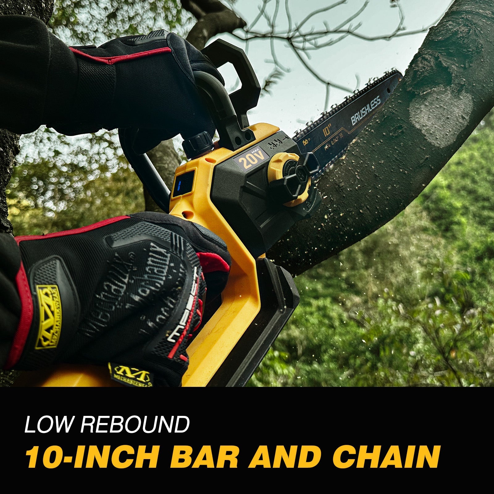 2 - in - 1 Electric 10 - Inch Pole Saw and Chainsaw, Battery Powered Chainsaw Pole Chain Saw, Brushless Motor, 14.5 FT Max Reach Extension Pole for Outdoors Pruning with 1×4.0ah Battery (Battery Included) - LOASCOTY - DIY Gardening Tools Official Site | Changing Lives