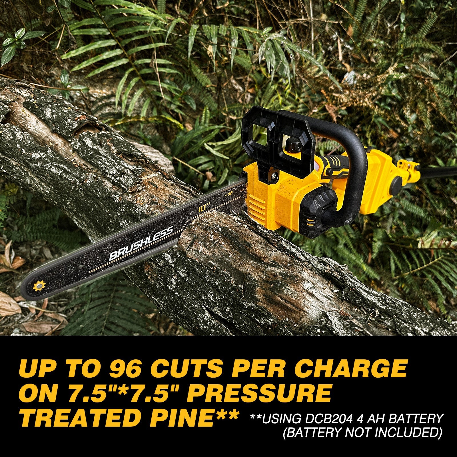 2 - in - 1 Electric 10 - Inch Pole Saw and Chainsaw, Battery Powered Chainsaw Pole Chain Saw, Brushless Motor, 14.5 FT Max Reach Extension Pole for Outdoors Pruning with 1×4.0ah Battery (Battery Included) - LOASCOTY - DIY Gardening Tools Official Site | Changing Lives