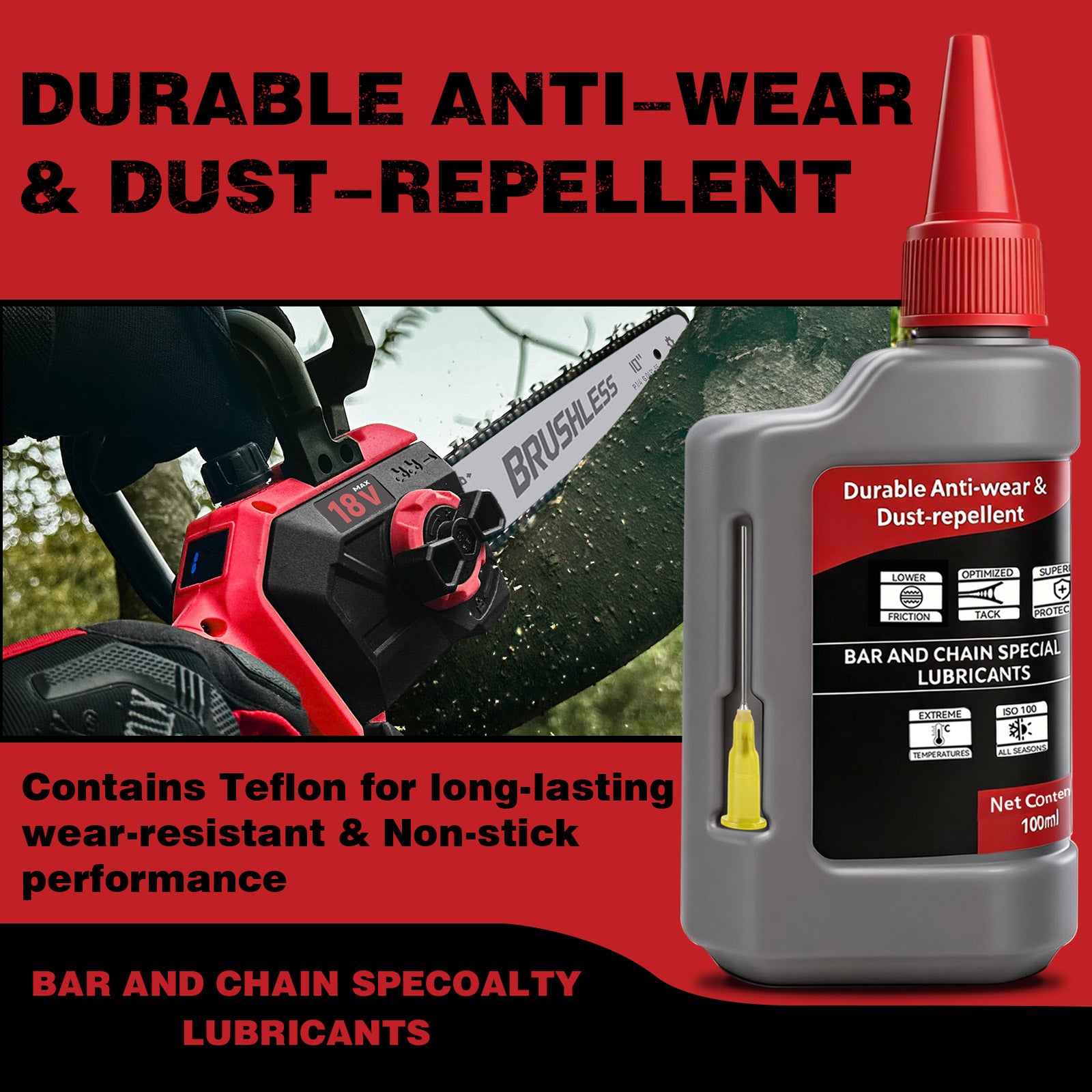 Professional Guide Bar and Chainsaw Oil – Ultra-clean, all-season lubricant for electric saws and pole saws* (3 bottles)