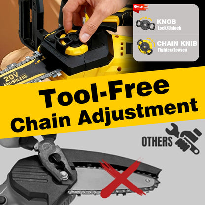 2026 Upgraded 8 - Inch Brushless Cordless Chainsaw for Dewalt 20V MAX Battery (4.0Ah Battery Included) - LOASCOTY - DIY Gardening Tools Official Site | Changing Lives