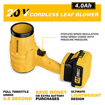 Cordless Leaf Blower Compatible with DEWALT 20V Max Battery(Battery Included)