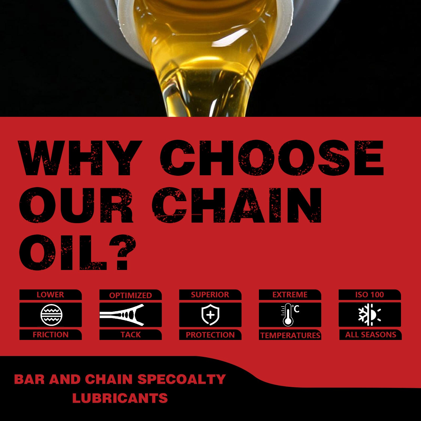 Professional Guide Bar and Chainsaw Oil – Ultra-clean, all-season lubricant for electric saws and pole saws* (3 bottles)