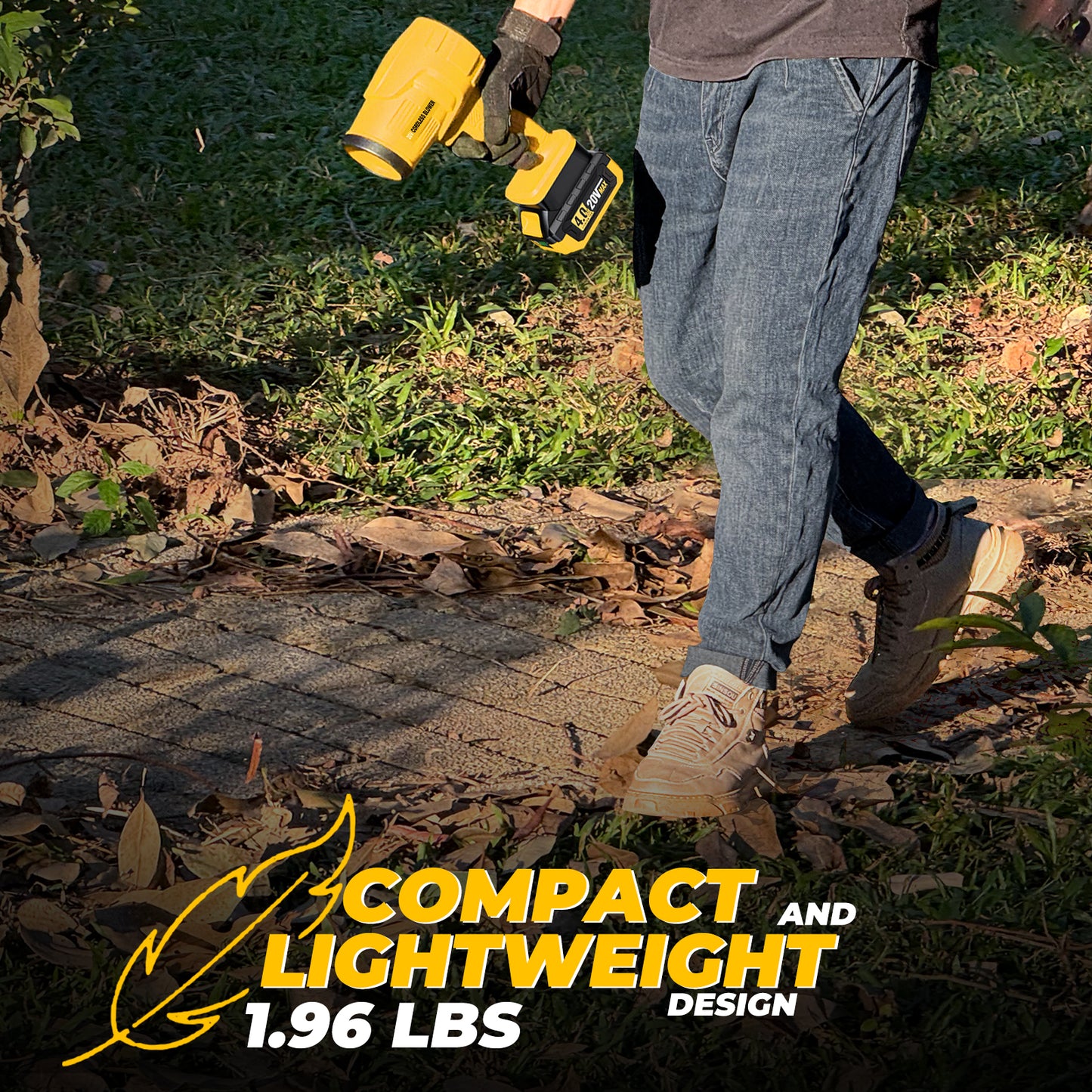 Cordless Leaf Blower Compatible with DEWALT 20V Max Battery(Battery Included)
