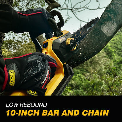 10 Inch Cordless Chainsaw Compatible with DW 20V MAX Battery