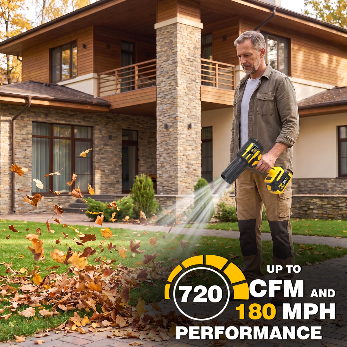 820 CFM 980,000 RPM Cordless Leaf Blower for DEWALT 20V Battery