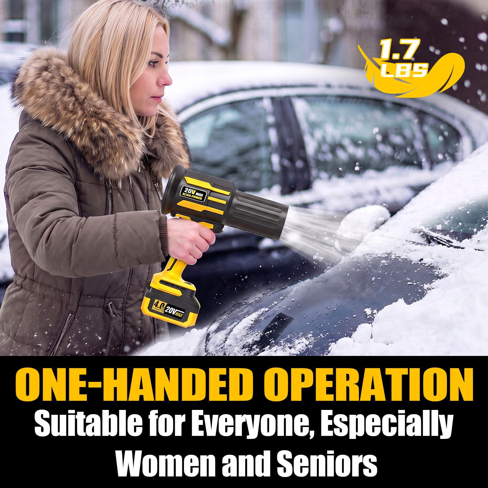 820 CFM 980,000 RPM Cordless Leaf Blower for DEWALT 20V Battery