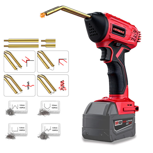Cordless Plastic Welder for Milwaukee 18V Battery Powered, Hot Stapler Kit with 400PCS Hot Stapler （(Tool Only)