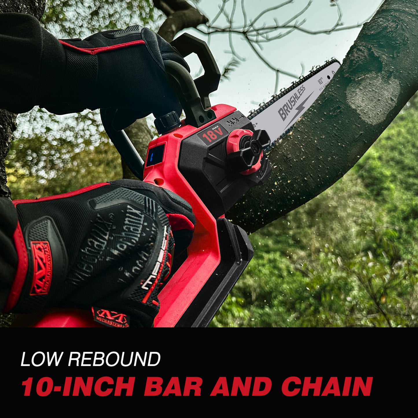 10 Inch Cordless Chainsaw Compatible with MWK m-18 Battery