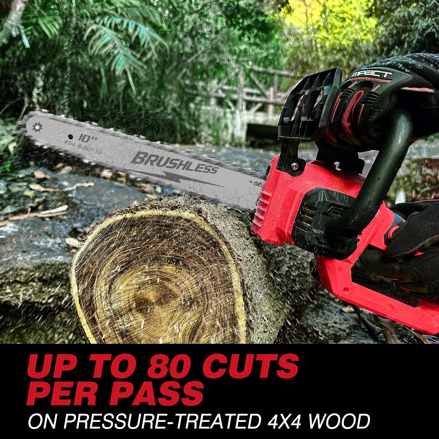 10 Inch Cordless Chainsaw Compatible with MWK m-18 Battery