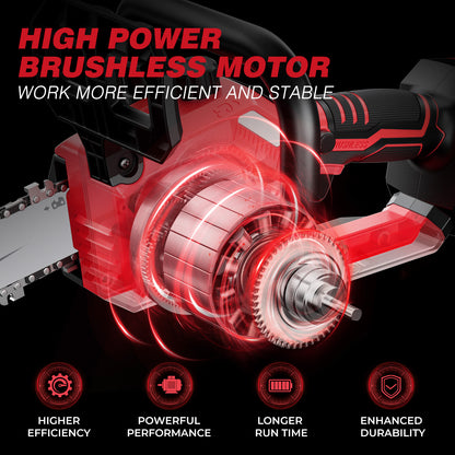 10 Inch Cordless Chainsaw Compatible with MWK m-18 Battery