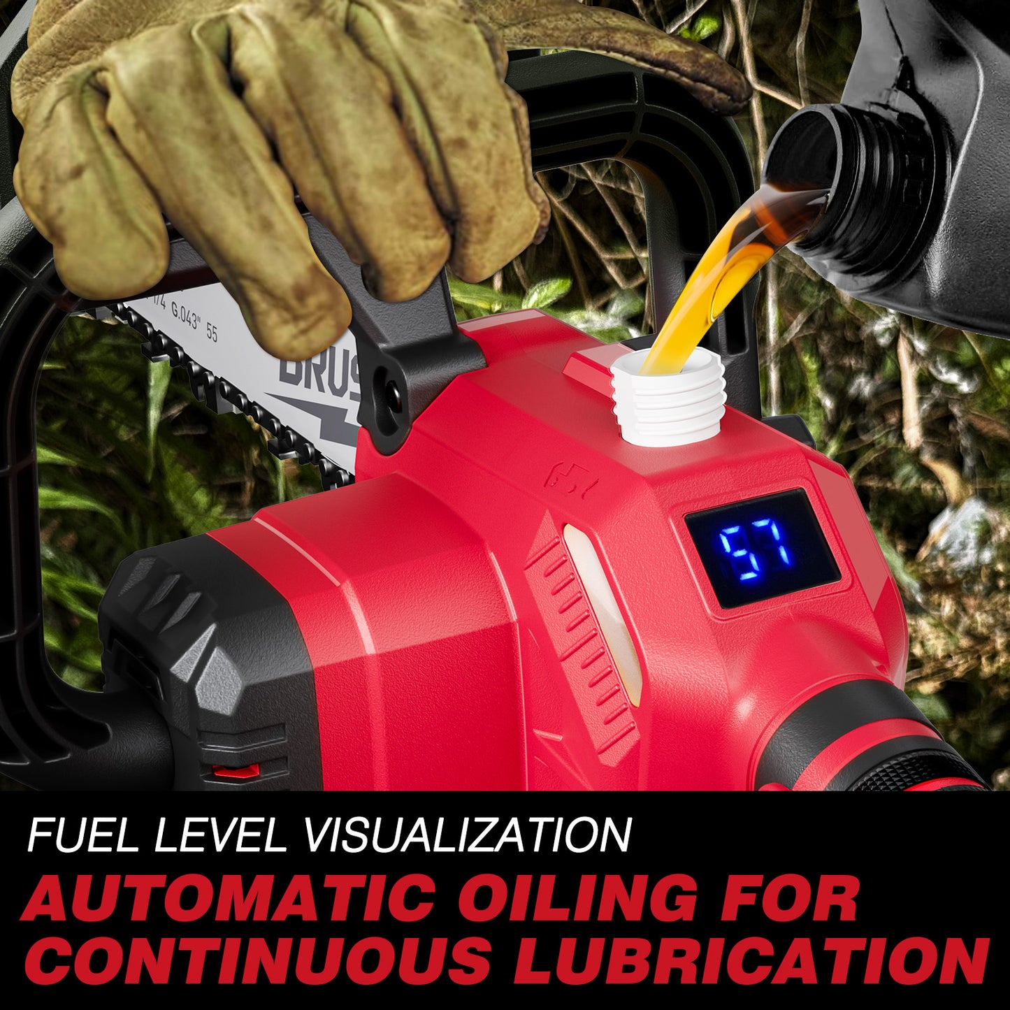 10 Inch Cordless Chainsaw Compatible with MWK m-18 Battery