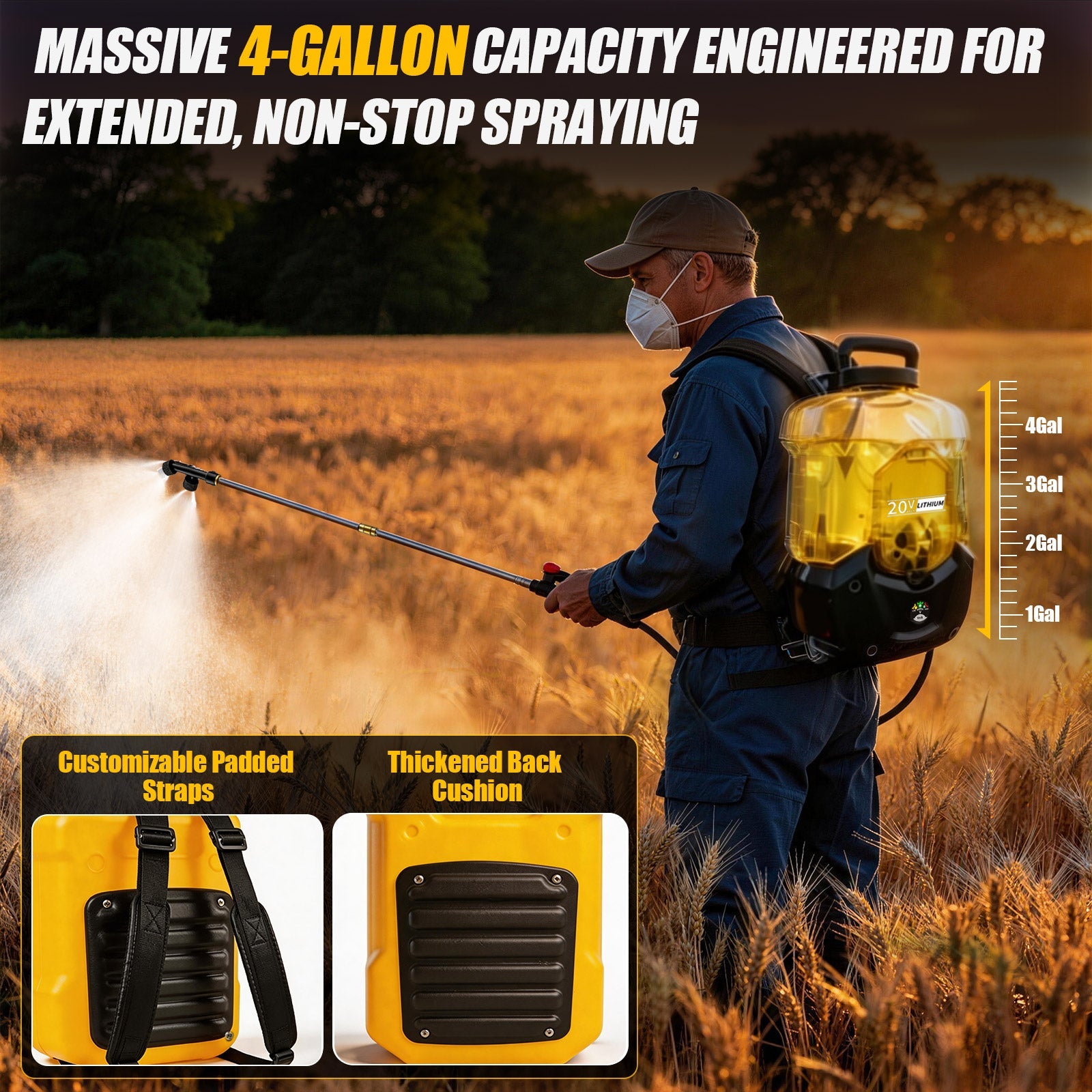 Battery Powered Backpack Sprayer for DEWALT 20V Max Battery - LOASCOTY-DIY Gardening Tools Official Site | Changing Lives