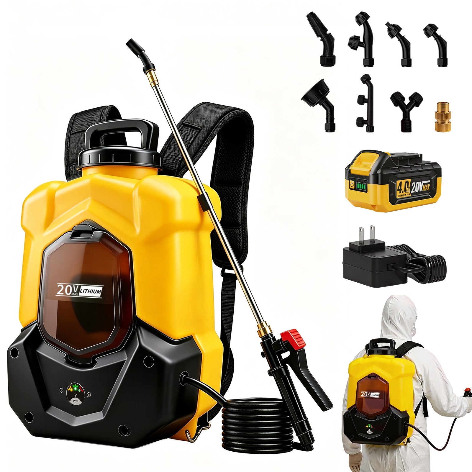 Battery Powered Backpack Sprayer for DEWALT 20V Max Battery - LOASCOTY-DIY Gardening Tools Official Site | Changing Lives