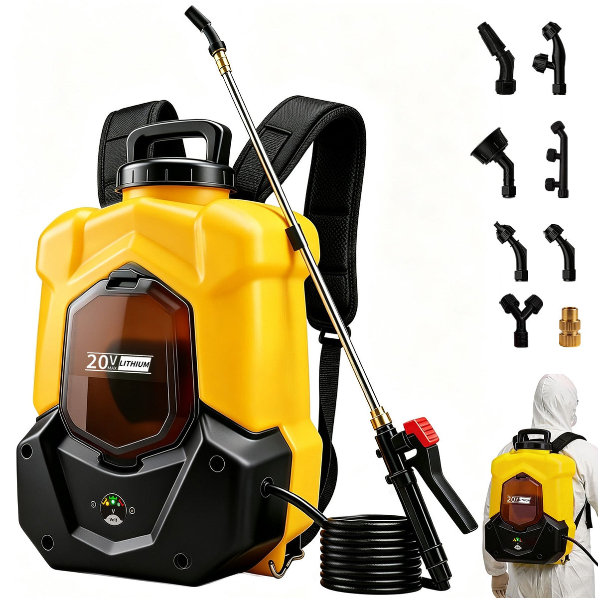 Battery Powered Backpack Sprayer for DEWALT 20V Max Battery(Battery Not Included） - LOASCOTY-DIY Gardening Tools Official Site | Changing Lives