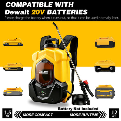 Battery Powered Backpack Sprayer for DEWALT 20V Max Battery(Battery Not Included） - LOASCOTY-DIY Gardening Tools Official Site | Changing Lives