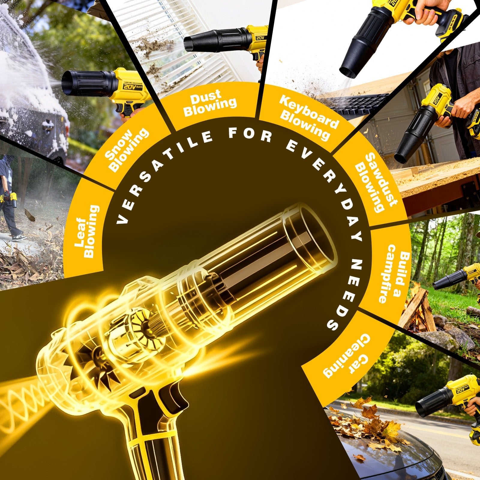 Cordless Leaf Blower for DEWALT 20V Max Battery - LOASCOTY - DIY Gardening Tools Official Site | Changing Lives