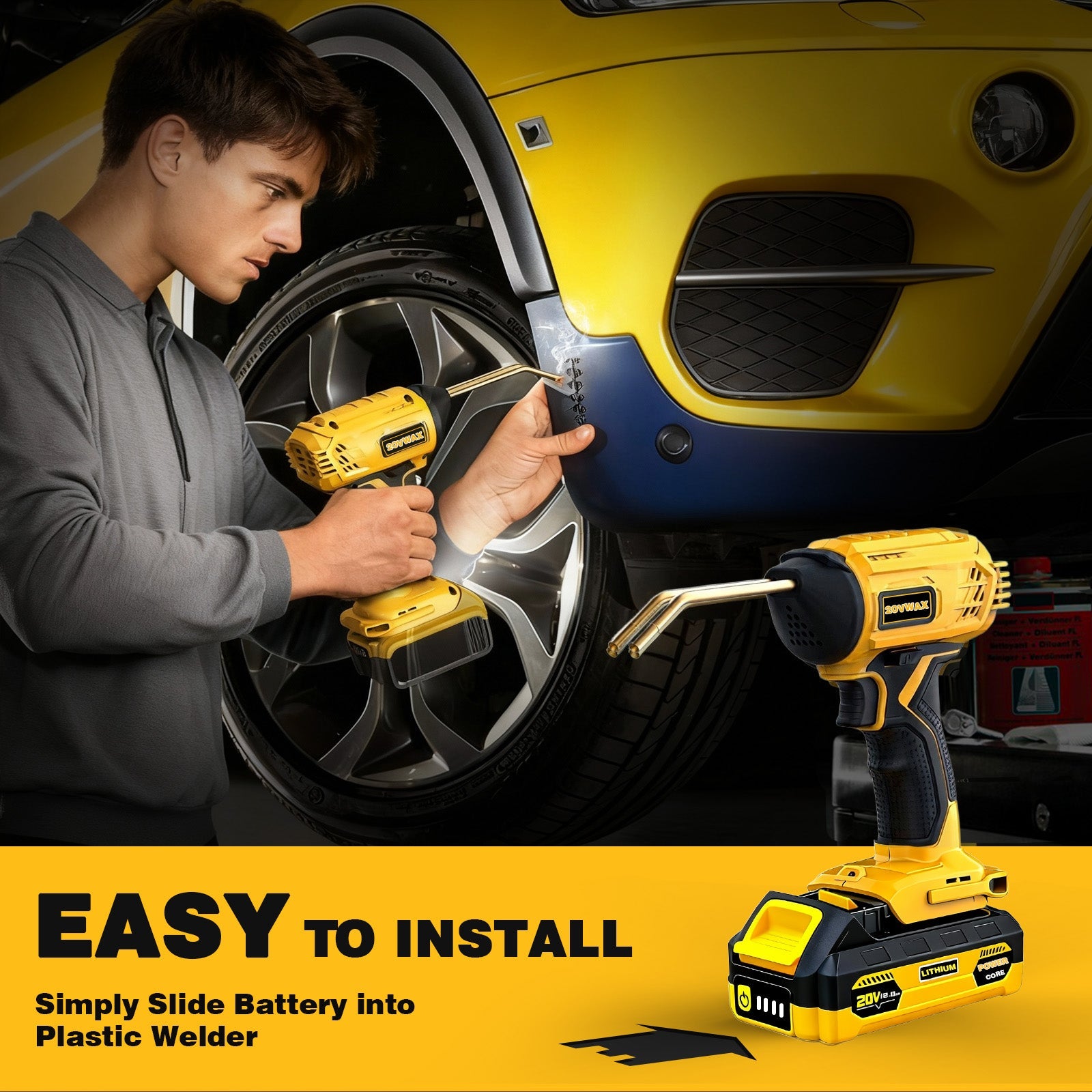 Cordless Plastic Welder for Dewalt 20V Max Battery Powered (Battery Included) - LOASCOTY - DIY Gardening Tools Official Site | Changing Lives