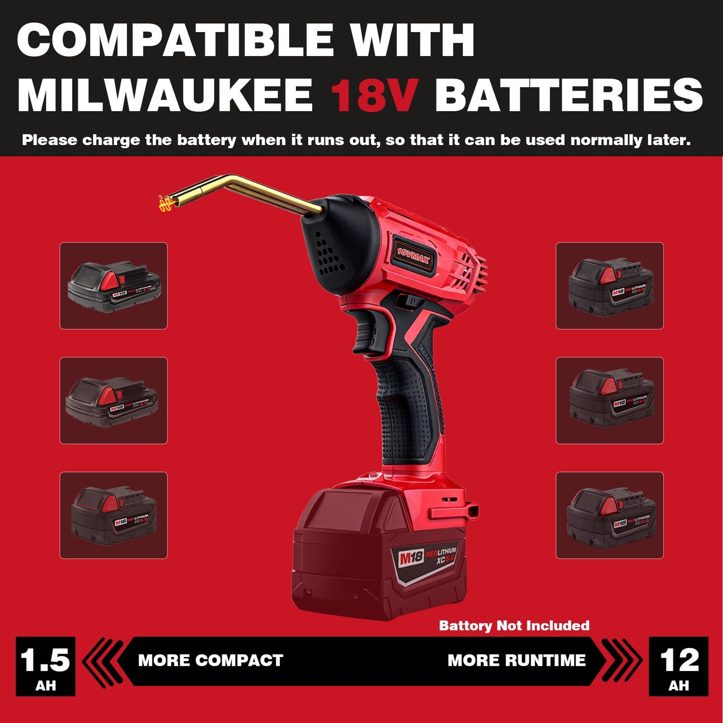 Cordless Plastic Welder for Milwaukee 18V Battery Powered, Hot Stapler Kit with 400PCS Hot Stapler （(Tool Only) - LOASCOTY - DIY Gardening Tools Official Site | Changing Lives