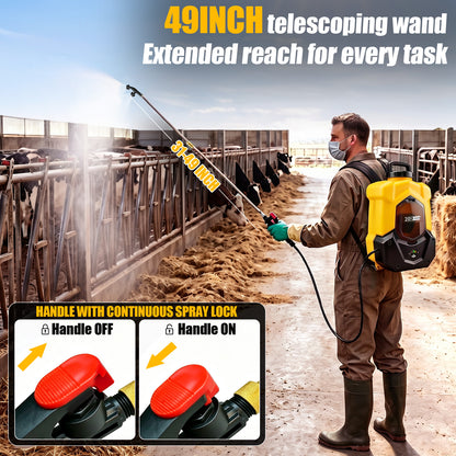 Battery Powered Backpack Sprayer for DEWALT 20V Max Battery(Battery Not Included）